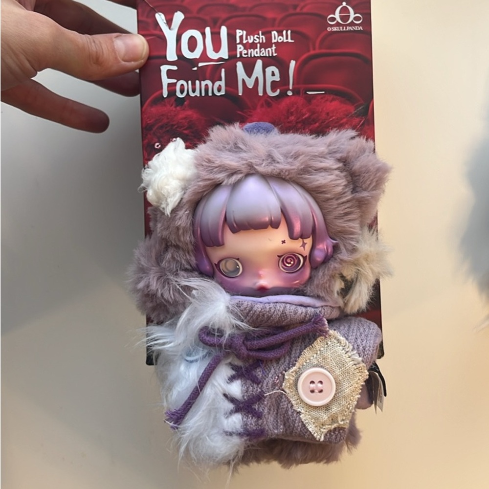 Skull panda you found me new doll pop mart key chain